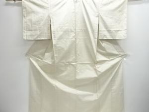未使用品　線描き模様織り出し手織り紬単衣着物